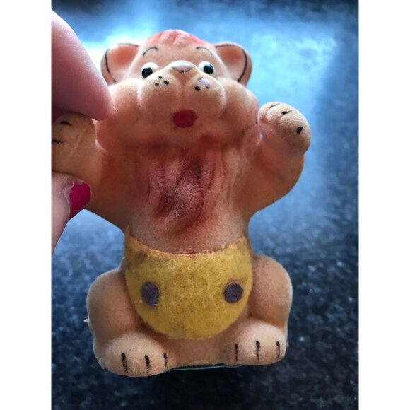 Vtg Knickerbocker Joy Of A Toy Wind Up Felt Lion Made In Japan 4 1/2" - Picture 8 of 10